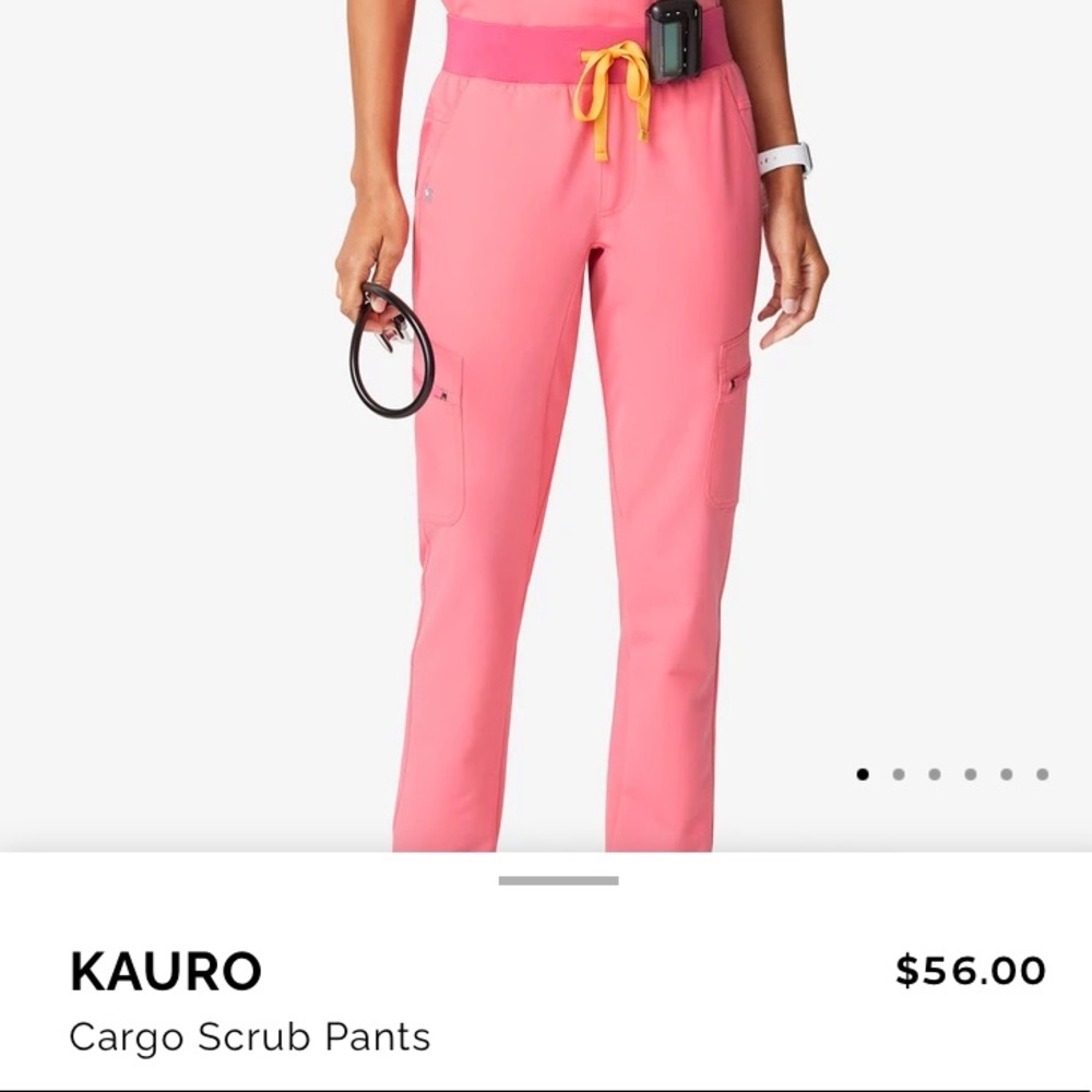 Figs Kauro Pink Scrub Bottoms